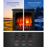 NNEDSZ Electric Fireplace Wood Heater Portable Fire Log Flame Effect Winter Warm 1800W