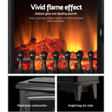 NNEDSZ Electric Fireplace Wood Heater Portable Fire Log Flame Effect Winter Warm 1800W