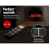 NNEDSZ 2000W Wall Mounted Electric Fireplace Fire Log Wood Heater Realistic Flame
