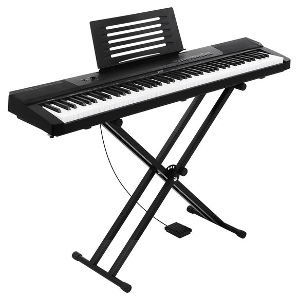 NNEDSZ 88 Keys Electronic Piano Keyboard Electric Holder Music Stand Touch Sensitive with Sustain pedal