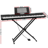 NNEDSZ 88 Keys Electronic Piano Keyboard Electric Holder Music Stand Touch Sensitive with Sustain pedal