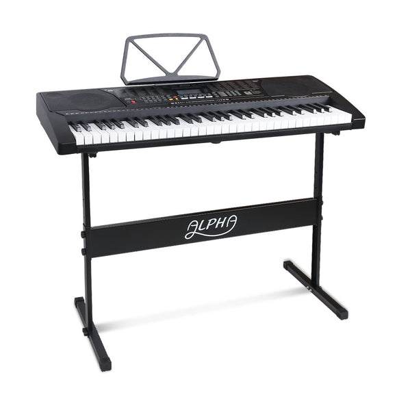 NNEDSZ 61 Key Lighted Electronic Piano Keyboard LCD Electric w/ Holder Music Stand