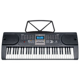 NNEDPE Karrera 61 Keys Electronic Keyboard Piano with Stand - Black