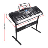 NNEDPE Karrera 61 Keys Electronic Keyboard Piano with Stand - Black