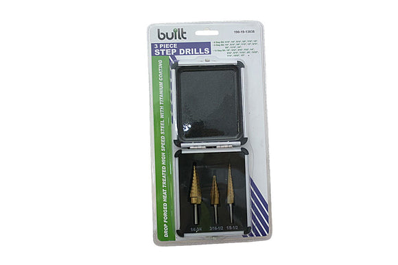 NNEKG Built 3pcs Step Drill Set