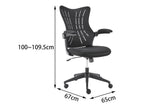 NNEKGE Cupertino Low Back Office Chair (Black)