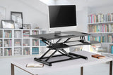 NNEKG Pro Height Adjustable Sit Stand Desk Riser (Large Black)
