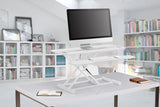 NNEKG Pro Height Adjustable Sit Stand Desk Riser (Large White)