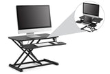 NNEKG Pro Height Adjustable Sit Stand Desk Riser (Medium Black)