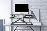 NNEKG Pro Height Adjustable Sit Stand Desk Riser (Medium Black)