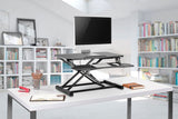 NNEKG Pro Height Adjustable Sit Stand Desk Riser (Medium Black)