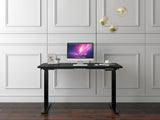 NNEKGE Dual Motor 2 Section Leg Standing Desk (Black)