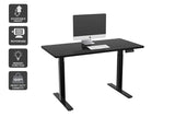 NNEKGE Dual Motor 2 Section Leg Standing Desk (Black)