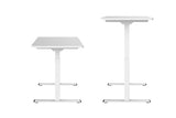 NNEKGE Dual Motor 2 Section Leg Standing Desk (White)