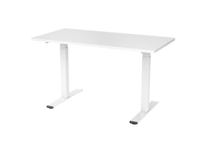 NNEKGE Dual Motor 2 Section Leg Standing Desk (White)