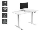 NNEKGE Dual Motor 2 Section Leg Standing Desk (White)