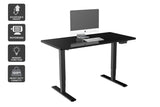 NNEKGE Dual Motor 3 Section Leg Standing Desk (Black)