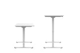 NNEKGE Dual Motor 3 Section Leg Standing Desk (White)