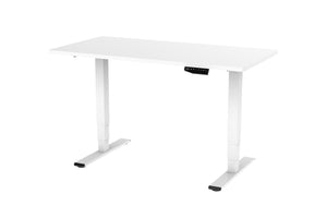 NNEKGE Dual Motor 3 Section Leg Standing Desk (White)