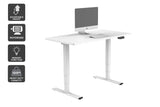 NNEKGE Dual Motor 3 Section Leg Standing Desk (White)