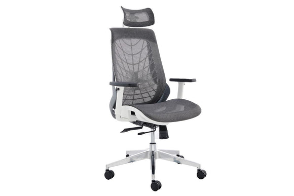 NNEKGE Elliot Office Chair (White Frame Grey)