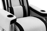 NNEKGE Hotshot Recliner Gaming Chair (Black Light Grey Fabric)