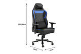 NNEKG Morpheus Premium Quilted Gaming Chair (Black Blue)