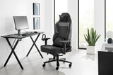 NNEKG Morpheus Premium Quilted Gaming Chair (Black Grey)