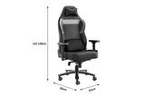 NNEKG Morpheus Premium Quilted Gaming Chair (Black Grey)