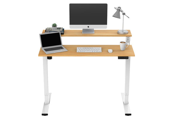 NNEKGE Standing Split Desk (Natural White)