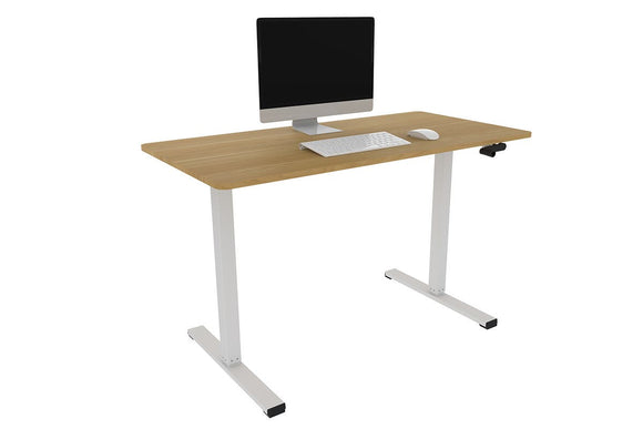 NNEKG Standing Manual Desk (Natural White)