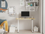 NNEKG Standing Manual Desk (Natural White)