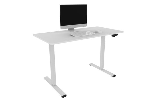 NNEKG Standing Manual Desk (White White)