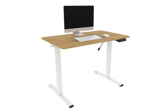 NNEKGE ET150 Series Standing Desk with USB Port (Natural White)