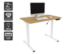 NNEKGE ET150 Series Standing Desk with USB Port (Natural White)