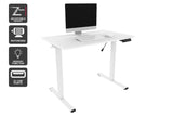NNEKGE ET150 Series Standing Desk with USB Port (White White)