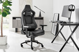NNEKG Subzero Quilted Premium Gaming Chair (Black Grey)