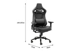 NNEKG Subzero Quilted Premium Gaming Chair (Black Grey)
