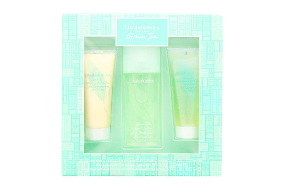 NNEKG Elizabeth Arden Green Tea 3 Piece Set Scent Spray 100ml + Body Lotion 100ml + Shower Gel 100ml