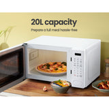 NNEDSZ  20L Microwave Oven 700W Countertop Kitchen Cooker White