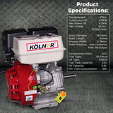 NNEDPE 7HP Horizontal Key Shaft Q Type Petrol ENGINE - Recoil Start