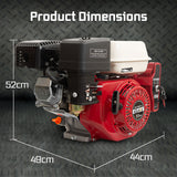 NNEDPE Kolner 13hp 25.4mm Horizontal Key Shaft Q Type Petrol Engine Electric Start