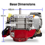 NNEDPE Kolner 13hp 25.4mm Horizontal Key Shaft Q Type Petrol Engine Electric Start