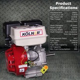 NNEDPE Kolner 13hp 25.4mm Horizontal Key Shaft Q Type Petrol Engine - Recoil Start