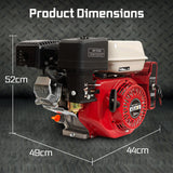 NNEDPE Kolner 16hp 25.4mm Horizontal Key Shaft Q Type Petrol Engine - Electric Start