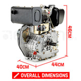 NNEMB 7HP DIESEL Stationary Engine 4 Stroke OHV Horizontal Shaft Motor