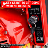 NNEMB 7HP Petrol Engine Stationary Motor OHV Horizontal Shaft Electric Start 4-stroke