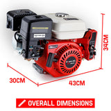 NNEMB 7HP Petrol Engine Stationary Motor OHV Horizontal Shaft Electric Start 4-stroke