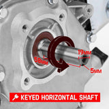 NNEMB 7HP Petrol Engine Stationary Motor OHV Horizontal Shaft Electric Start 4-stroke