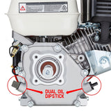 NNEMB 7HP Petrol Stationary Engine OHV 4-Stroke Horizontal Shaft Replacement Motor